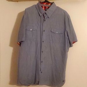 Cavi 3xl Blue button-down short sleve shirt